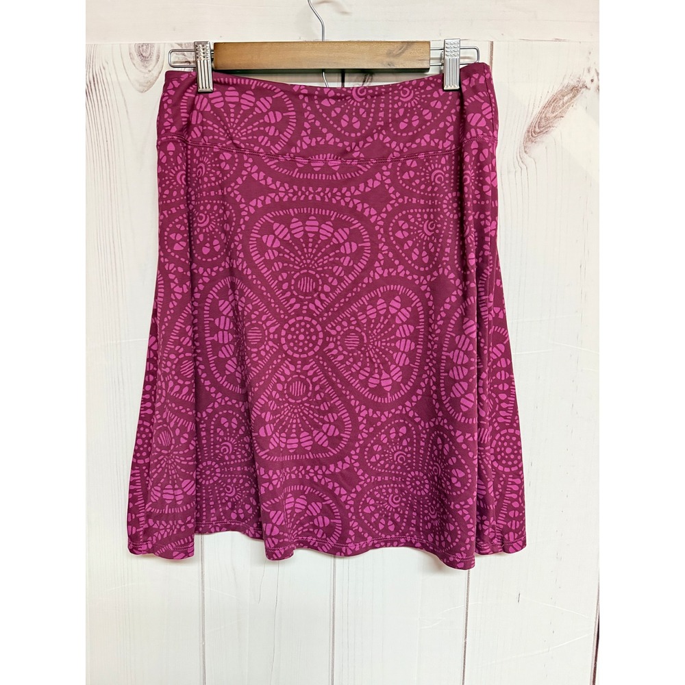 Patagonia Morning Glory Skirt Women's Small Pink Purple Print Stretch EUC